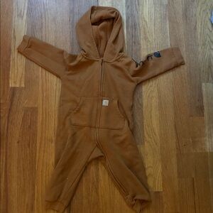 Carhartt Tan Baby Hooded Jumpsuit